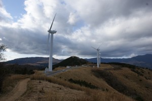 静岡県東伊豆町の東伊豆町風力発電所（撮影：2012/01/03）